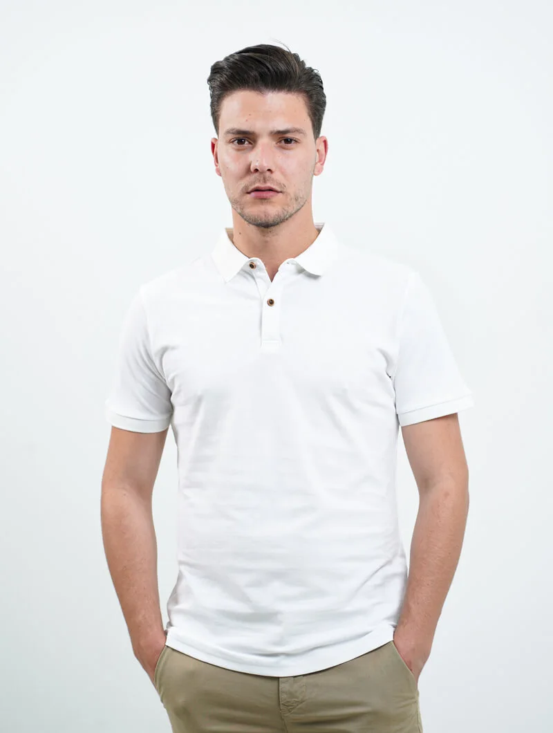 Polo en piqué de coton